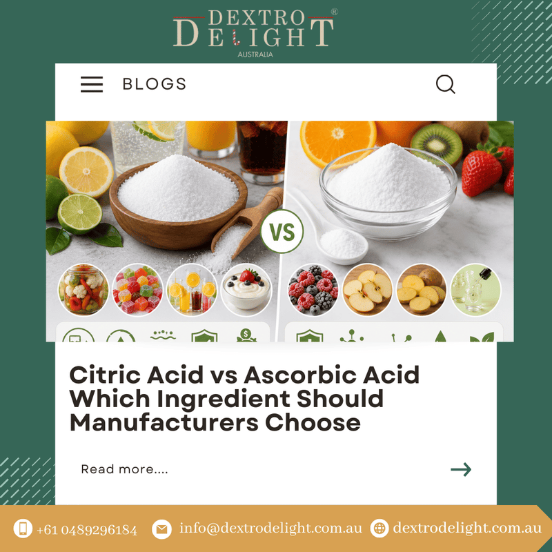 Citric Acid vs Ascorbic Acid Which Ingredient Should Manufacturers Choose