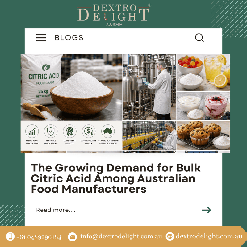 The Growing Demand for Bulk Citric Acid Among Australian Food Manufacturers