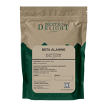 Dextro Delight beta-alanine powder label with ingredient and storage details