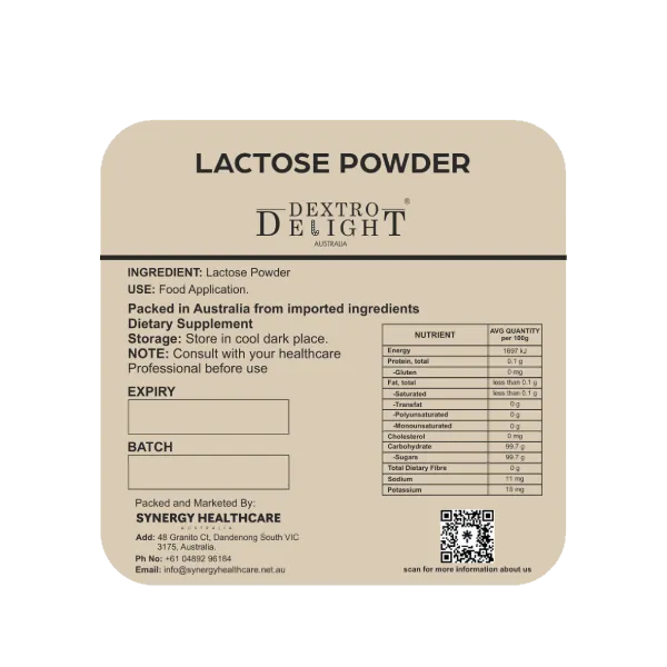 Buy Lactose Powder Online in Australia | Dextro Delight