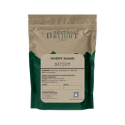 Dextro Delight invert sugar syrup label with ingredient and storage details