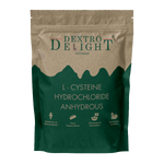 L-cysteine hydrochloride in a Dextro Delight pouch, front view