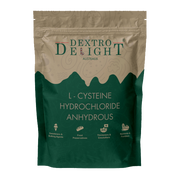 L-cysteine hydrochloride in a Dextro Delight pouch, front view