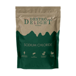Ultrapure vacuum salt (sodium chloride) in a Dextro Delight pouch, front view