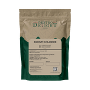 Dextro Delight ultrapure vacuum salt (sodium chloride) label with ingredient and storage details