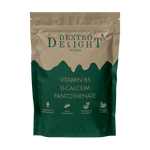 Vitamin B5 (D-calcium pantothenate) in a Dextro Delight pouch, front view