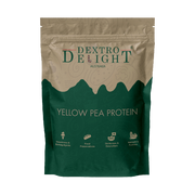 Australian yellow pea protein 85% in a Dextro Delight pouch, front view