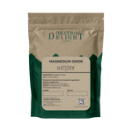 Dextro Delight magnesium oxide powder label with ingredient and storage details