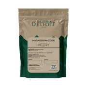 Dextro Delight magnesium oxide powder label with ingredient and storage details