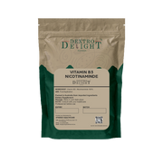 Dextro Delight vitamin B3 (nicotinamide / niacinamide) label with ingredient and storage details