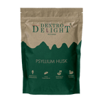 Psyllium husk 95% in a Dextro Delight pouch, front view