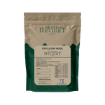 Dextro Delight psyllium husk 95% label with ingredient and storage details