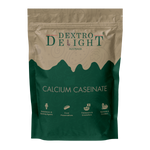 Calcium caseinate in a Dextro Delight pouch, front view