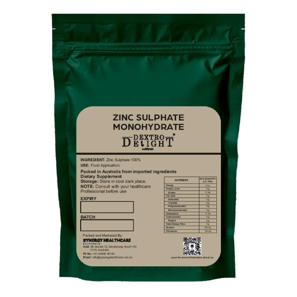 Buy Zinc Sulphate Monohydrate Online in Australia | Dextro Delight